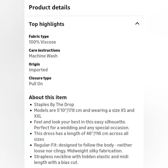 The Drop Womens Danica Strapless Ripple Print Midi Dress Size Large NWT - Picture 7 of 8